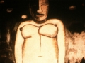 GOD GIVING BIRTH, Contemporary Painting by Moonica Sjöö. Courtesy of Monica Sjöö.